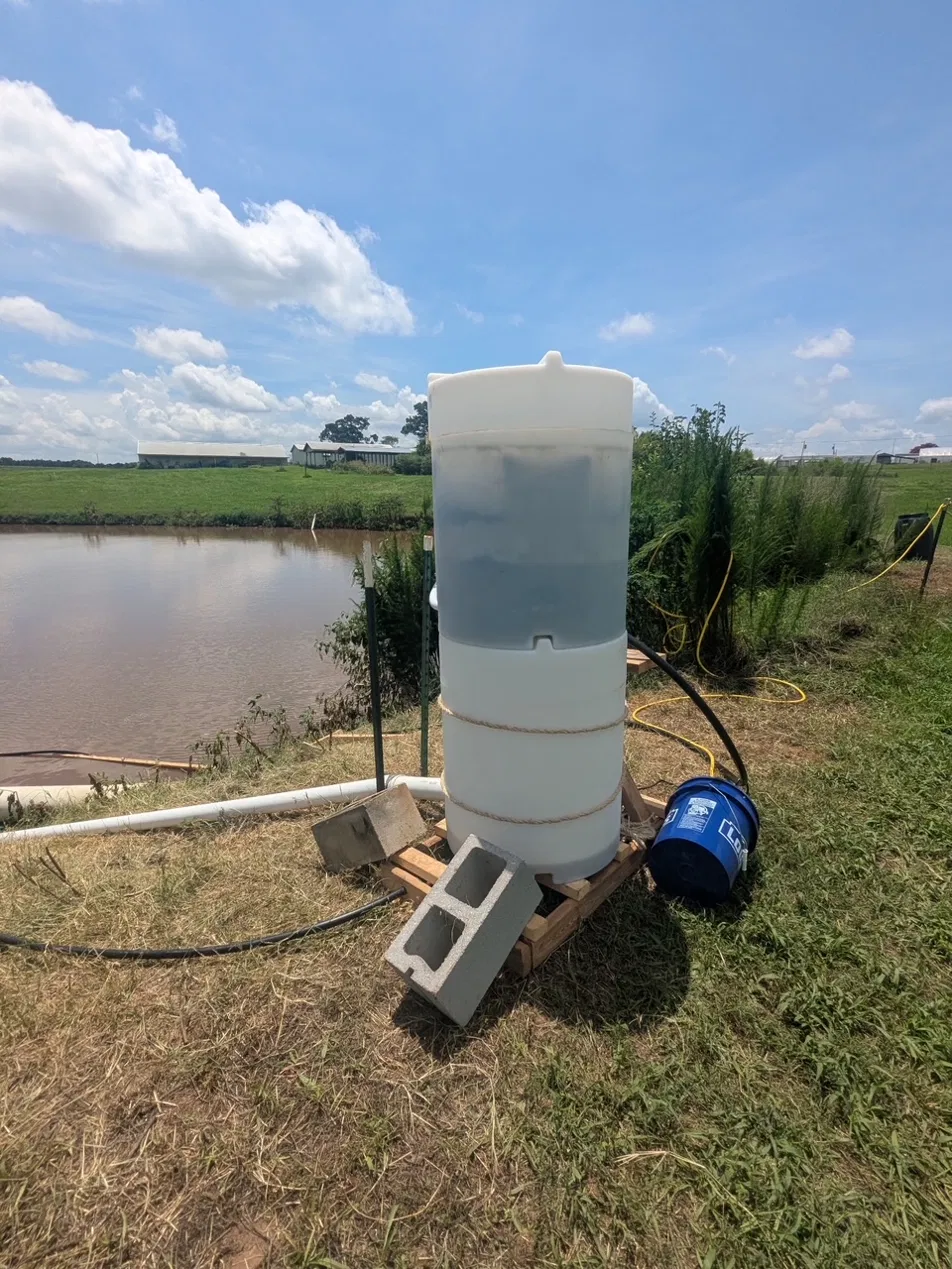 A NutriFilter on an agricultural pond in North Carolina